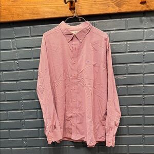 Southern Tide Men's Orange and Blue Checkered Button-Down Shirt